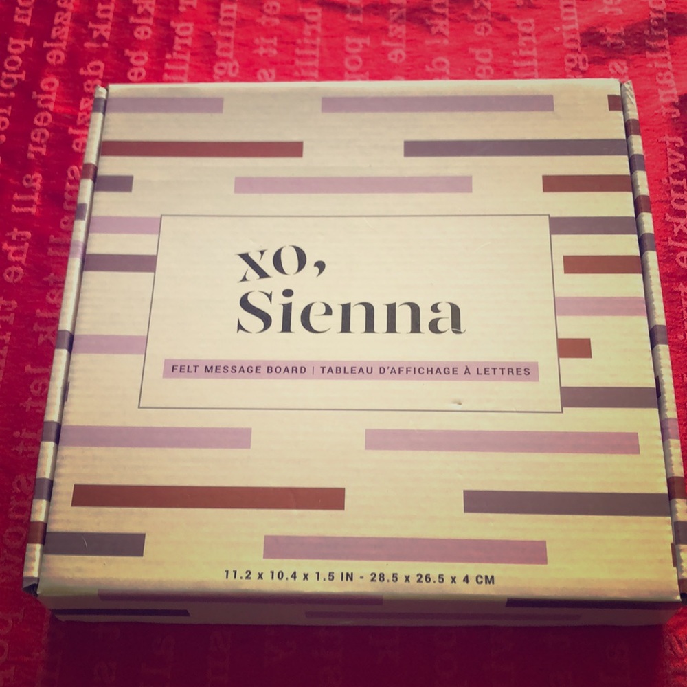 XO Sienna Felt Message Board FabFitFun